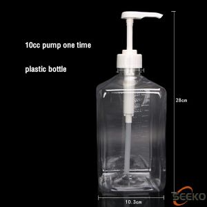 Seeko Plastic Glass Syrup Container with Pump (10cc) - For Sugar Syrup Flavor Syrup