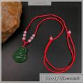 Heabety  {dây chuyền phật} Phật trắng ngọc tay dệt mặt dây chuyền vòng cổ Lotus guanyin Phật Long cuộc sống khóa mặt dây chuyền may mắn Vòng cổ. 