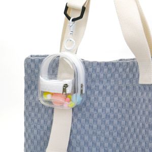 MEFU4 พร้อมพวงกุญแจด้วย กระเป๋าตุ๊กตาใสกลางแจ้ง ☃ Bu crybaby ตุ๊กตาป๊อปมาร์ท กระเป๋าแสดงตุ๊กตากลางแจ้ง กระเป๋าป้องกันตุ๊กตา 10ซม./19ซม. กระเป๋าใส่ตุ๊กตา อุปกรณ์เสริมตุ๊กตา