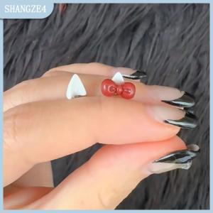 【SHANGZE4】 2Pcs Bow Tim Tai Xương Móng Tay Titan Thép Dễ Thương Bông Tai Cho Phụ Nữ Đâm Đồ Trang Sức Phụ Kiện