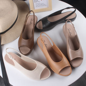 รองเท้าแตะชายหาดปากปลาแฟชั่น รองเท้าแตะผู้หญิง พื้นนุ่ม พร้อมกันแก๊ส จัดส่งจากประเทศไทย