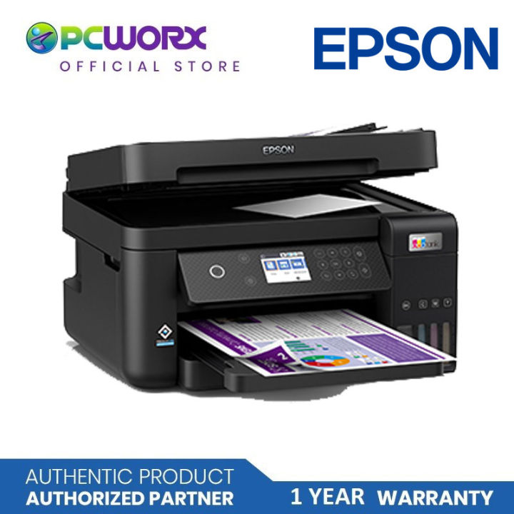 EPSON L6270 3 in 1 Wireless Printer / Duplex with ADF Printer | Epson Printer | Wireless Printer | Epson Wireless Printer | Printer Scanner - Epson A4 Wi-Fi Duplex All-in-One Ink Tank Printer with ADF