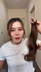 หางม้าผมลอนแบบยางรัด ใส่เนียนดูเป็นธรรมชาติ ดูแลง่ายไม่ทำให้ผมเสียหาย