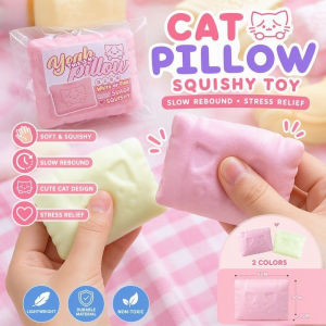 Cat Pillow Squishy Toy Soft EVA Slow Rebound Squishy Toy Stress Relief Squeeze Sensory Toy