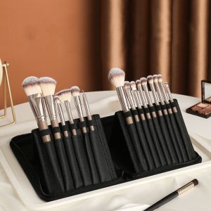 BAIXL Portable Makeup Brush Bag Stand Up Large Capacity Brush Protective Organizer Fashion Dust Prevention Cosmetic Brush Holder Makeup Artist