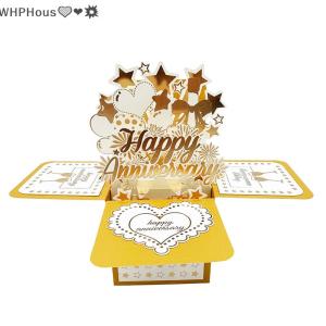 WP💓💛💖 50th Anniversary Card3D Happy Anniversary Pop Up Card With Envelope For Wife Husband Couples Parents Wedding Marriage Gift