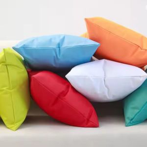 【NEW A 】1/2PCS Waterproof Outdoor Candy Color Cushion Cover for Garden Furniture Simple Solid Color Functional Pillow Cover for Outdoor