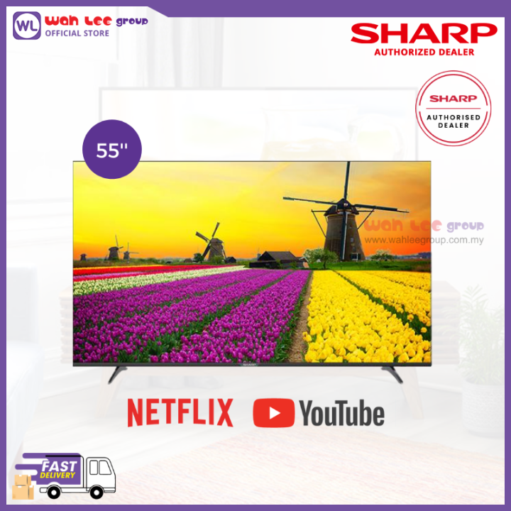 55'' Sharp 4K UHD Smart TV 4TC55CJ2X WAH LEE STORE Lazada