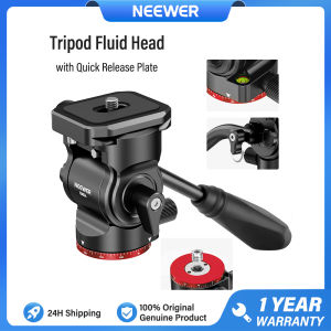 NEEWER Tripod Fluid Head with Quick Release Plate Load up to 3kg GM24