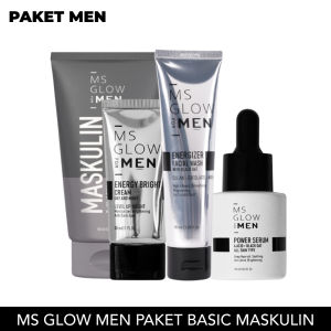 MS Glow Cowok Paket Lengkap X Maskulin - MS Glow Man - Perawatan Wajah Pria Mencerahkan