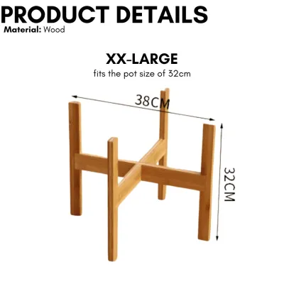 Flower Pot Wooden Plant Stand / Flower Garden Potted Plant Bamboo Wooden Shelf Indoor Outdoor Planting Rack