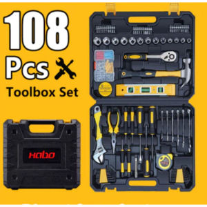 108 Pcs Toolbox Set Screwdriver Set Wrench Set Home Tool Kit For DIY Quick Repairs Set Tools Set Spanner Box Set
