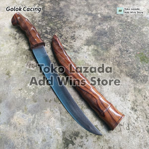 Golok Sembelih Motif Lengkung - Golsem Cacing Baja Per Super Tajam