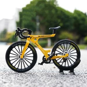 GONOVO Tỷ lệ 1:8 Mô hình xe đạp mini Đua kim loại Mô phỏng Mô hình xe đạp đường trường BMX Quà sinh nhật Đúc khuôn Đồ chơi xe đạp leo núi Bộ sưu tập