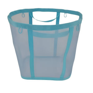 ตะกร้าเก็บของ แขวนได้ วัสดุตาข่ายไนลอน ตะกร้าเสื้อผ้าสกปรก ซักรีด ความรู้สึกโปร่งใส มัลติฟังก์ชั่น