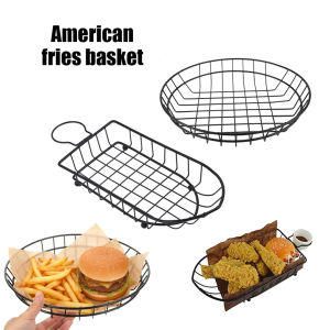American Fries Basket Food Tray Burger Plate Frying Tray Holde Storage Container For Party Kitchen
