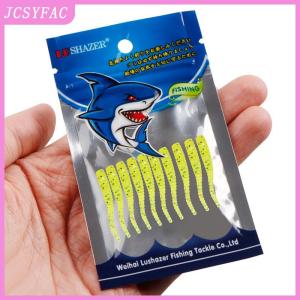 JCSYFAC  10pcs 35mm 0.3g Lua Root Fishing Soft Bait Threaded Soft Bait Mini Soft Worm Straight Tail Lua Fake Bait