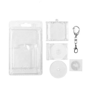 Album đĩa nhựa Acrylic móc khóa gắn mặt dây trống đĩa hộp Keychain thích hợp cho Keychain Ba lô dây chuyền Clip Keychain