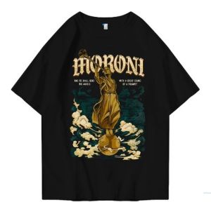 Kaos Oblong Lengan Pendek | Kaos Hitam Remaja Tshirt Jumbo Katun 24s Tebal Kaos 3D Remaja Motif Angels Moro