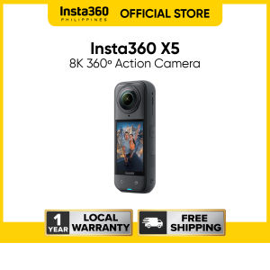 Insta360 X5 360º Waterproof Action Camera with 8K Resolution and Superior Low Light Quality