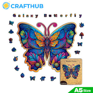 Crafthub Galaxy Butterfly - Love with Nature Creatures Portrait Display | Thicker and high quality jigsaw puzzle board games