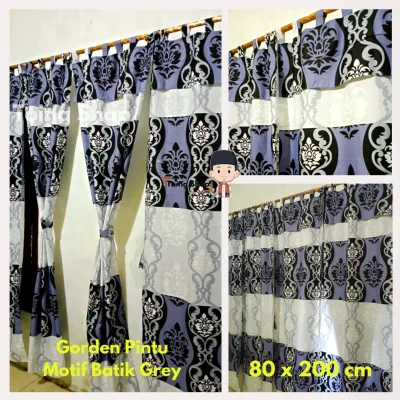 GORDEN SMOKRING RING 12 GORDEN SERUT BELAH TENGAH HORDENG PINTU MOTIF BATIK GREY