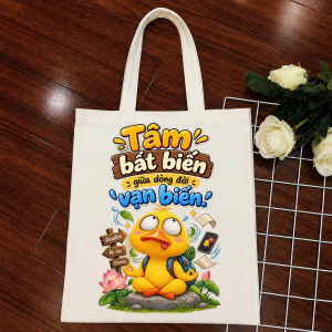Túi Tote Vải Canvas Cao Cấp Có Khóa Kéo – Thời Trang Học Sinh OCN