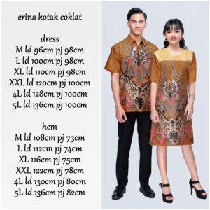 BATIK COUPLE SOLO KELUARGA SARIMBIT FAMILY DRES TUNIK PASANGAN MODERN UNTUK KONDANGAN TERBARU KEKINIAN AYAH IBU ANAK SERAGAM SERAGAMAN JUMBO KECIL PREMIUM LENGAN PENDEK ERINA KOTAK COKLAT KOMBINASI BROKAT