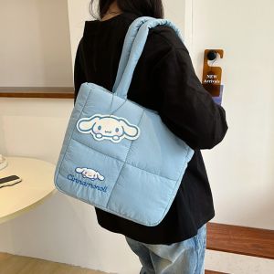 Hello Kitty Plush Bag Kawaii Sanrio Anime Handbag Cinnamoroll Kuromi Melody Cartoon Soft Stuff Shoulder Cosmetic Bags Girl Gifts