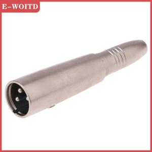 【E-WOITD】 ไมค์3พิน XLR ปลั๊กตัวผู้1ชิ้นเป็นสายสัญญาณเสียงแจ็คตัวเมียโมโน6.35มม. ขนาด1 4นิ้ว