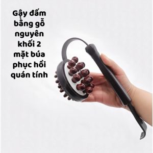 Gậy Đấm Lưng Massage Đa Năng Cán Dài Gỗ Nguyên Khối 2 Mặt Búa Gõ Giảm Đau Mỏi Vai Gáy Toàn Thân