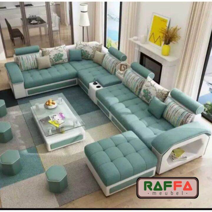 Sofa Leter U Sofa Ruang Tamu Sofa Ruang Keluarga Minimalis Modern Kursi Sofa Letter U U