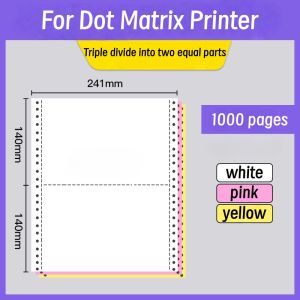 continuous forms computer printing carbonless paper 9.5"*11"/9.5"*5.5" for dot Matrix printer