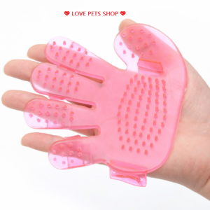 Găng tay tắm cho Chó Mèo hình năm ngón tay bằng nhựa PVC (mẫu mới) - Love Pets Shop