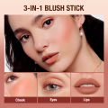 O.TWO.O Makeup Blush Cream Stick 6 Colors Waterproof Long-lasting Lip Cheek Eye Multi-use Stick Mousse Glow Colour Bounce Make-up for Women. 