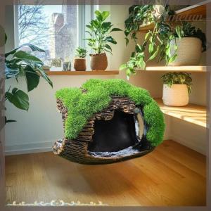 [Carmelun] Aquarium Barrel Decoration Fish Shrimp Shelter Fish Tank Resin Barrel Ornaments Fish And Shrimp Hiding Cave Aquarium Landscaping