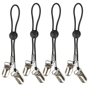 Set of 4 Adjustable Bed Sheet Holders Elastic Straps with Strong Grip Metal Clips Bedsheet Corner Fixing Clips