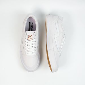 SEPATU PATROBAS NEW IVAN LOW TRIPLE WHITE ( SIZE 35 - 45 ) - Sneakers Canvas Made in Indonesia