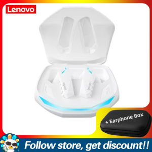 Lenovo GM2 Pro TWS Earphones Add Faaeal PU Square Storage Box Low Latency Gaming Music Dual Mode Earbuds 13mm Large Dynamic Coil Sports Headset IPX5 Water Resistant Comfortable To Wear Headphones 360° Surround Sound Earplugs For Smartphones MP3 MP4 Player