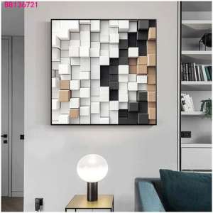 Himalaya Painting 40cmx40cm Unique Abstract Design Frameless Waterproof Sintraboard Decorative Wall