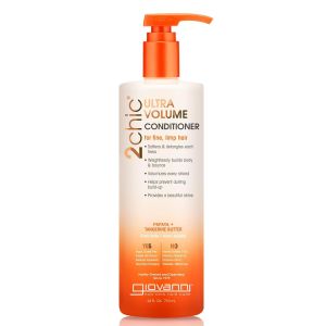 GIOVANNI 2chic Ultra-Volume Conditioner No Parabens Color Safe 24 oz Daily Volumizing Formula with Papaya & Tangerine Butter Promotes Weightless Control for Fine Limp Thin Hair