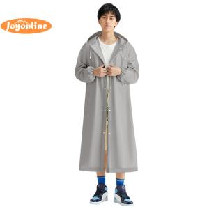 [joyonline]Disposable Hooded Rain Poncho Windproof EVA Rain Coat Drawstring Long Hooded Rain Coats for Outdoor Travel Emergency