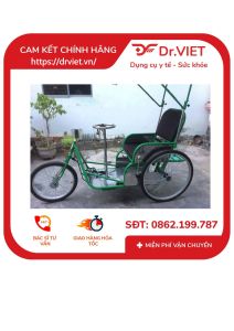 Xe lắc tay sơn tĩnh điện không mui Đức Cường - xe lăn tay cho người già người bệnh đi lại thuận tiện - DCL01