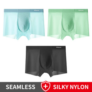CMENIN  3Pcs Lụa Băng Mỏng Nam Quần Lót Võ Sĩ Quần Short Thoải Mái Nội Y Graphene Lưới Kháng Khuẩn Quần Lót Boxer Dành Cho Nam MRY022
