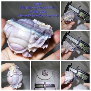 Feng Shui Lucky Silky Fluorite Quartz Dragon Turtle Ornaments/Silky Fluorite Dragon Tortoise/Silky Fluorite Dragon Turtle/风水招财丝绸萤石龙龟摆件/丝绸萤石龙龟