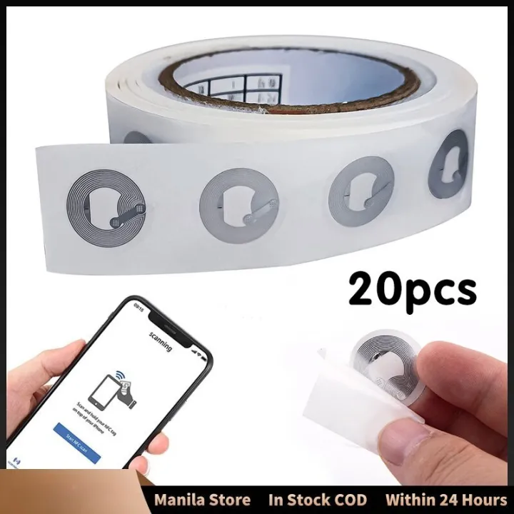 [Ready Stock] 20pcs NFC Tags 213 High-frequency Chip Electronic Label ...