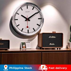 💥Dream Best🔥 12-Inch Modern Simple Luxury Metal Office Wall Clock Creative Mute Round Quartz Clock for Home Living Room Consumer Electronics