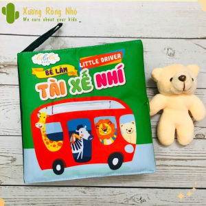 Sách vải chính hãng cho bé từ 0-4-tuổi: Bé làm tài xế nhí Xương Rồng Nhỏ
