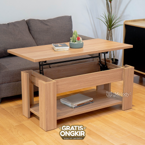 Melody Furniture - Meja Tamu dan Meja Kerja / Belajar Portable 2 in 1 - LV01 120 cm SPICE CHERRY