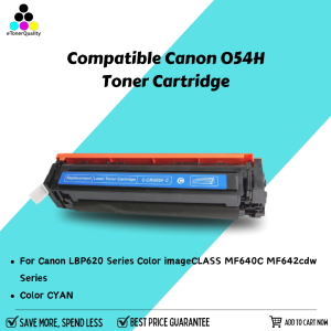 eTONER Compatible Canon 054H CRG054H CRG-054H Toner Cartridge for Canon LBP620 Series Color imageCLASS MF640C MF642cdw Series